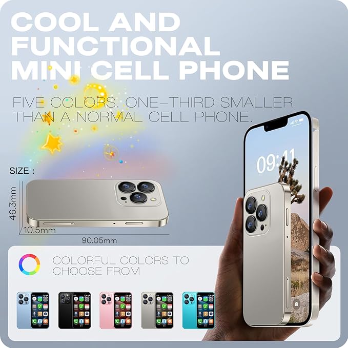 Mini teléfono inteligente negro