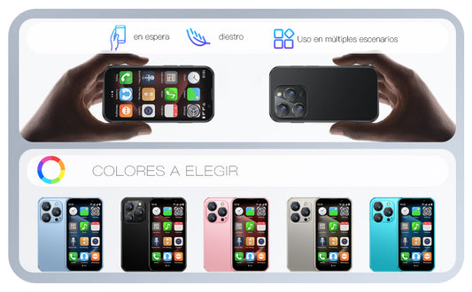 Mini teléfono inteligente negro