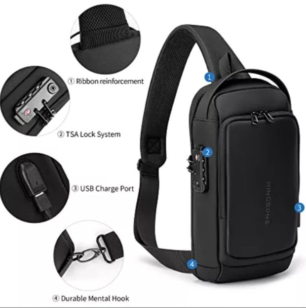 Bolso cruzado antirrobo negro - additional image 6