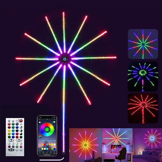 Tira LED efecto fuegos artificiales