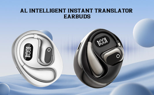 Openair 5 OWS - Auriculares inalámbricos Bluetooth de traducción, traductor al aire libre 3 en 1, traductor de idiomas en tiempo real con 138 idiomas compatibles con iOS y Android (blanco)