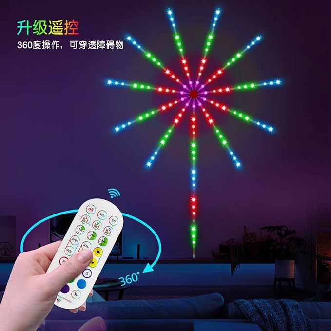 Tira LED efecto fuegos artificiales